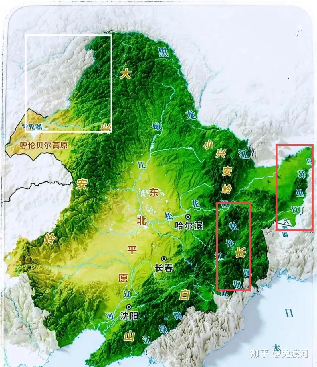 黑龙江流域地形图图片