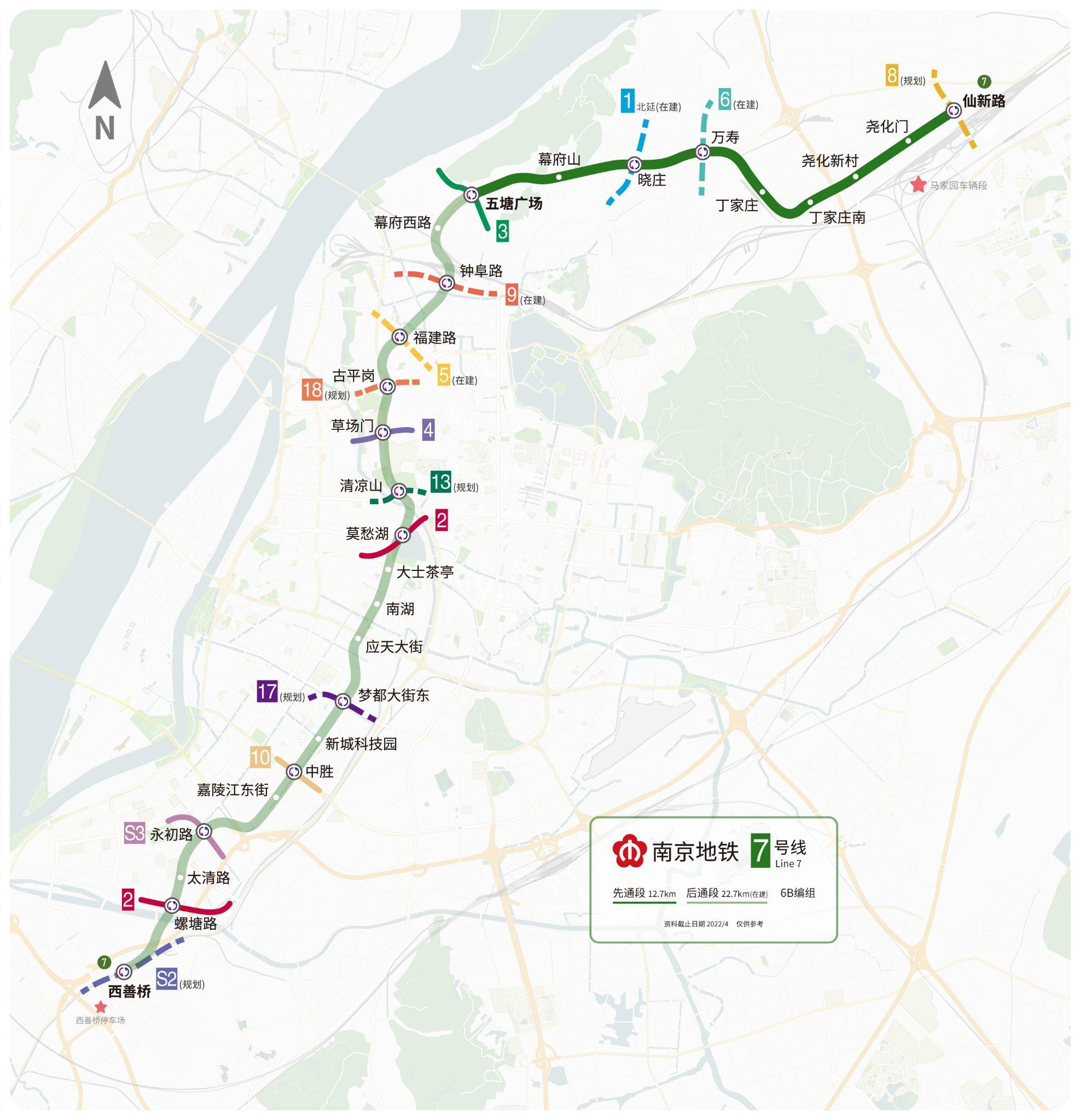 南京地鐵7號線什麼時候建成通車