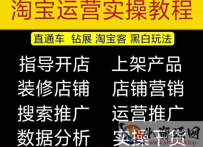 2023淘宝开店教程0基础到高级全套视频网店电商运营培训教学课程（2月更新）