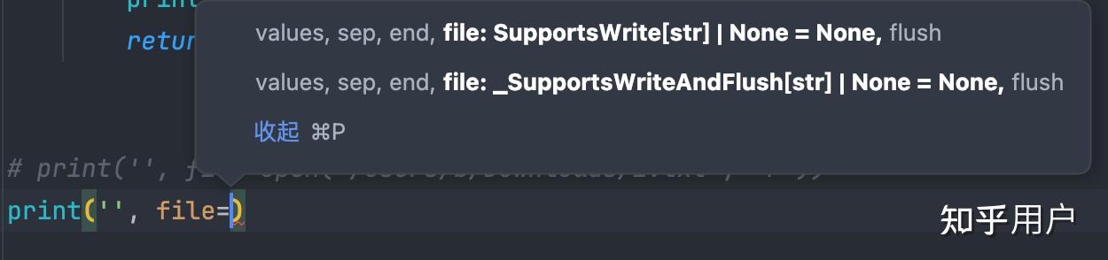 为什么file=fp下面有黄线？ - 知乎