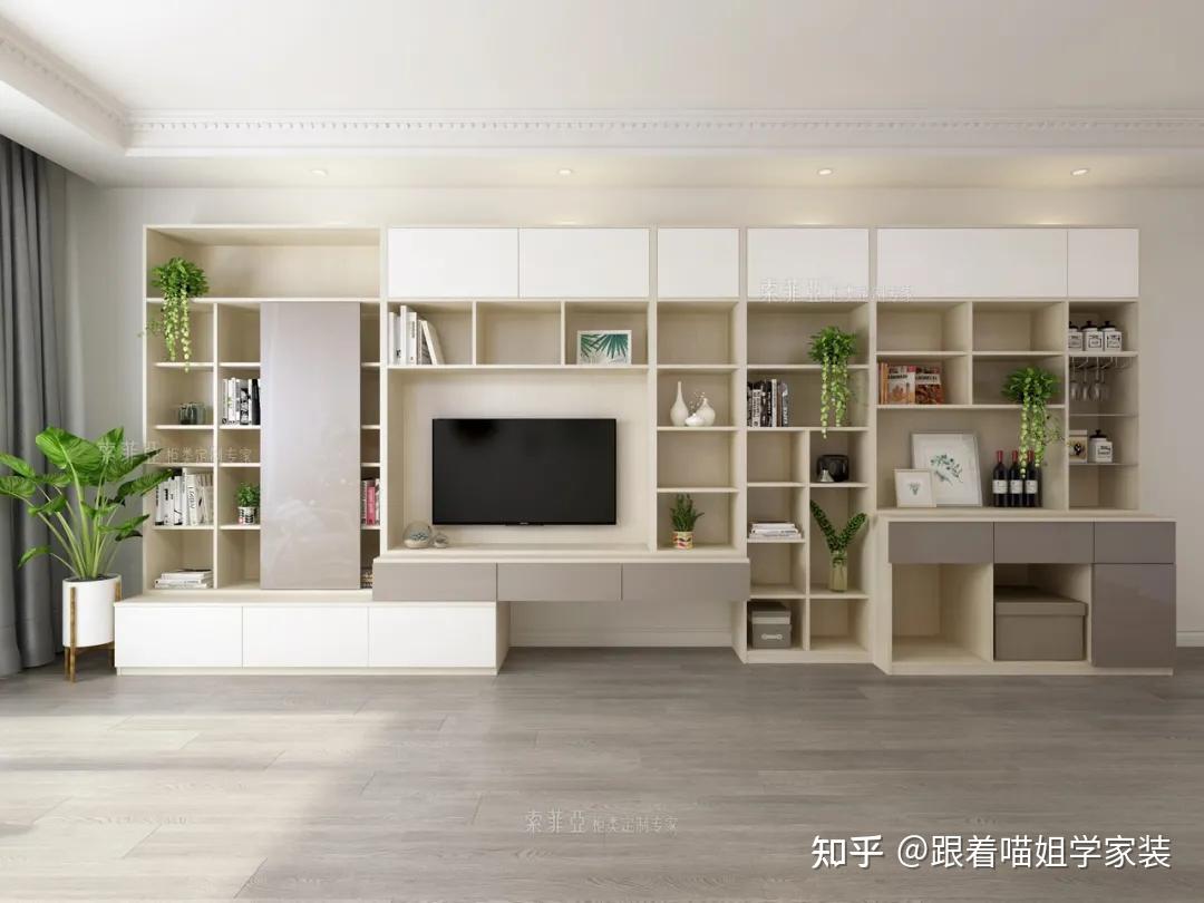 玄关柜+电视柜,电视柜+餐边柜,一体柜太太太惊艳了 - 知乎