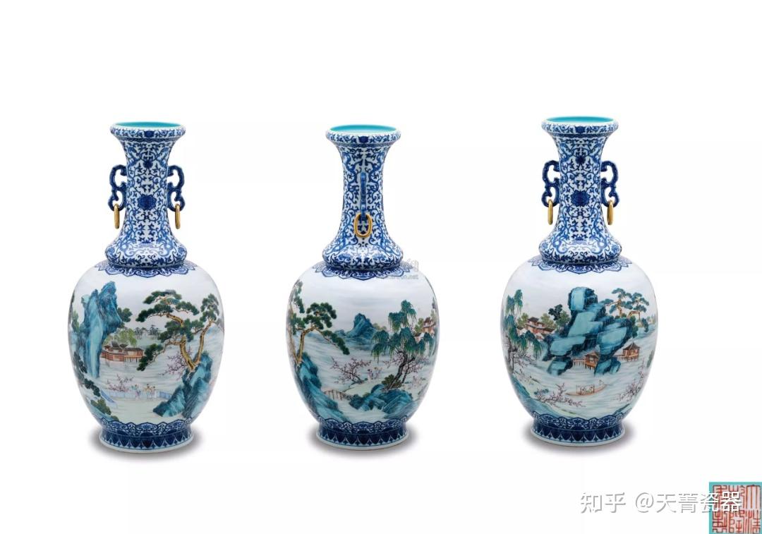 中国古玩 景徳鎮製 青花梅花紋 天球瓶 花瓶 壺 高約34.2cm 唐物 時代物 A rare Ming-style blue and white yuhuchunping, Qing dynasty