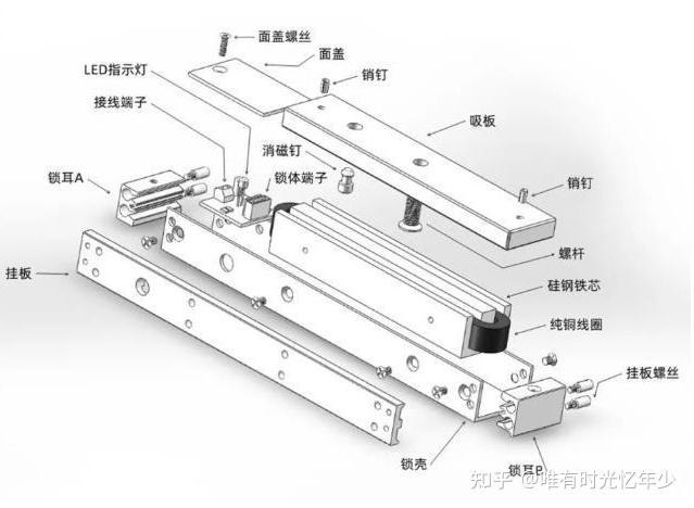 门禁电吸锁安装图解图片