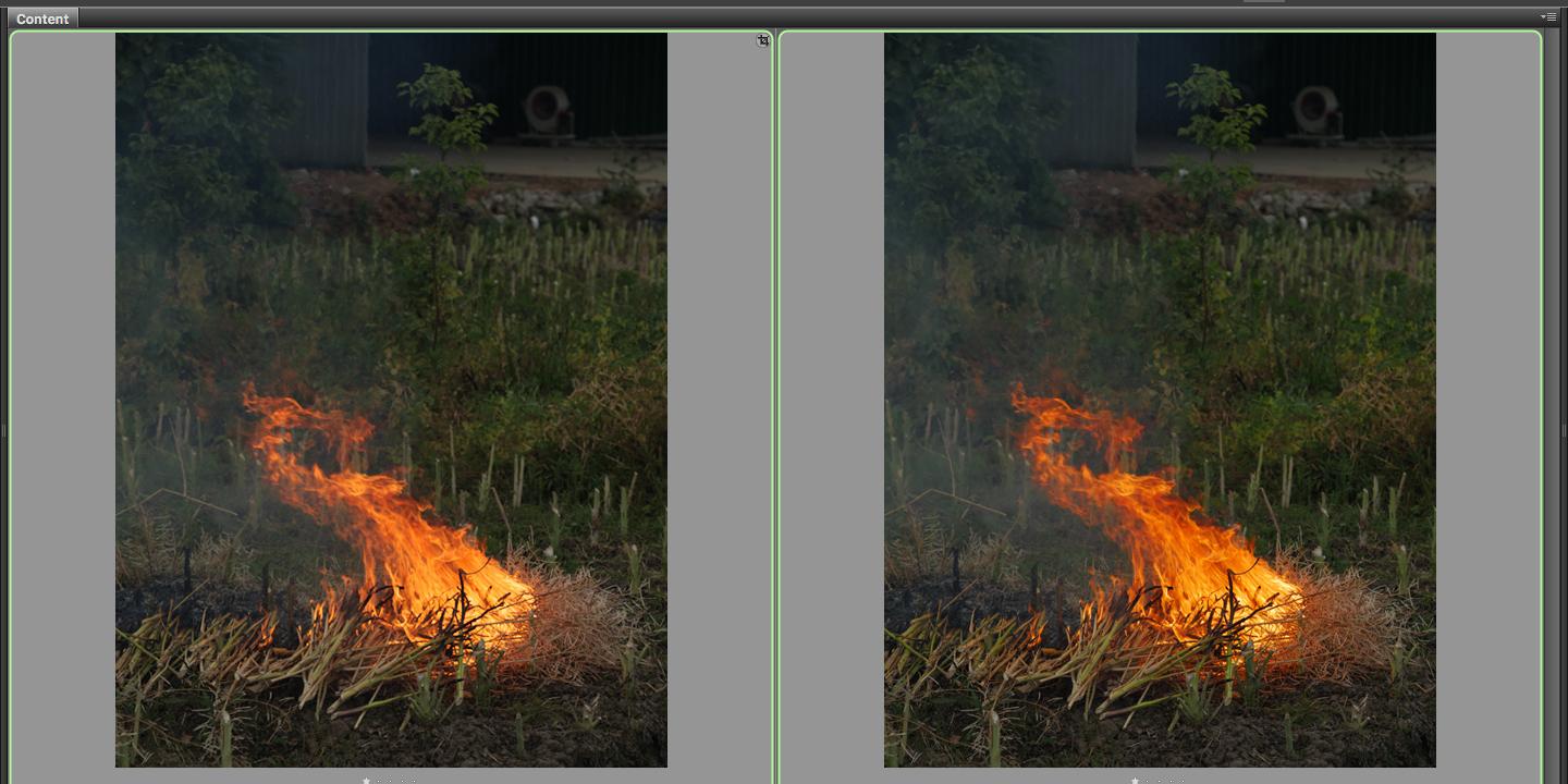 rawjpeg格式拍摄导入电脑上查看这两张照片为什么曝光不一样