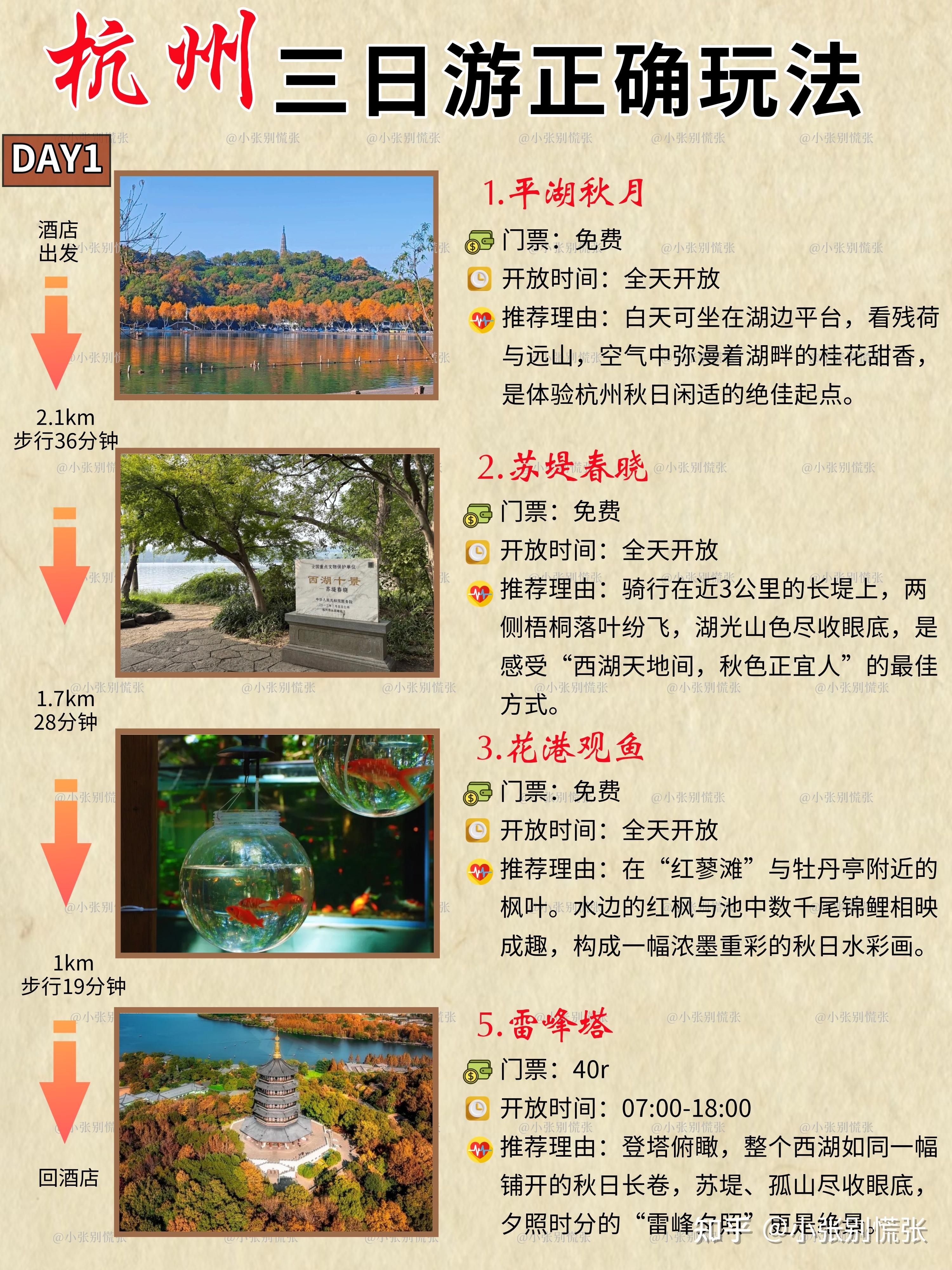 杭州旅游秒懂地图|附秋季三天两晚游玩攻略 - 知乎
