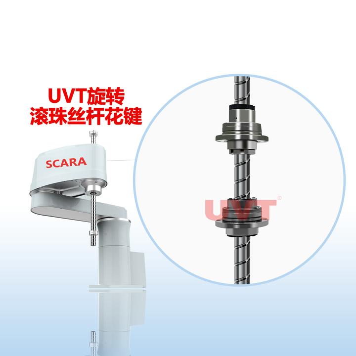 为什么很多scara机器人企业选择uvt滚珠丝杆花键?