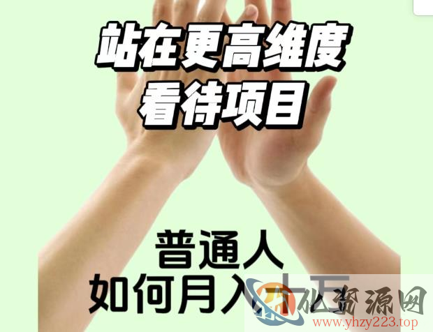 2023最火项目：站在更高维度看待项目，普通人如何月入十万【揭秘】