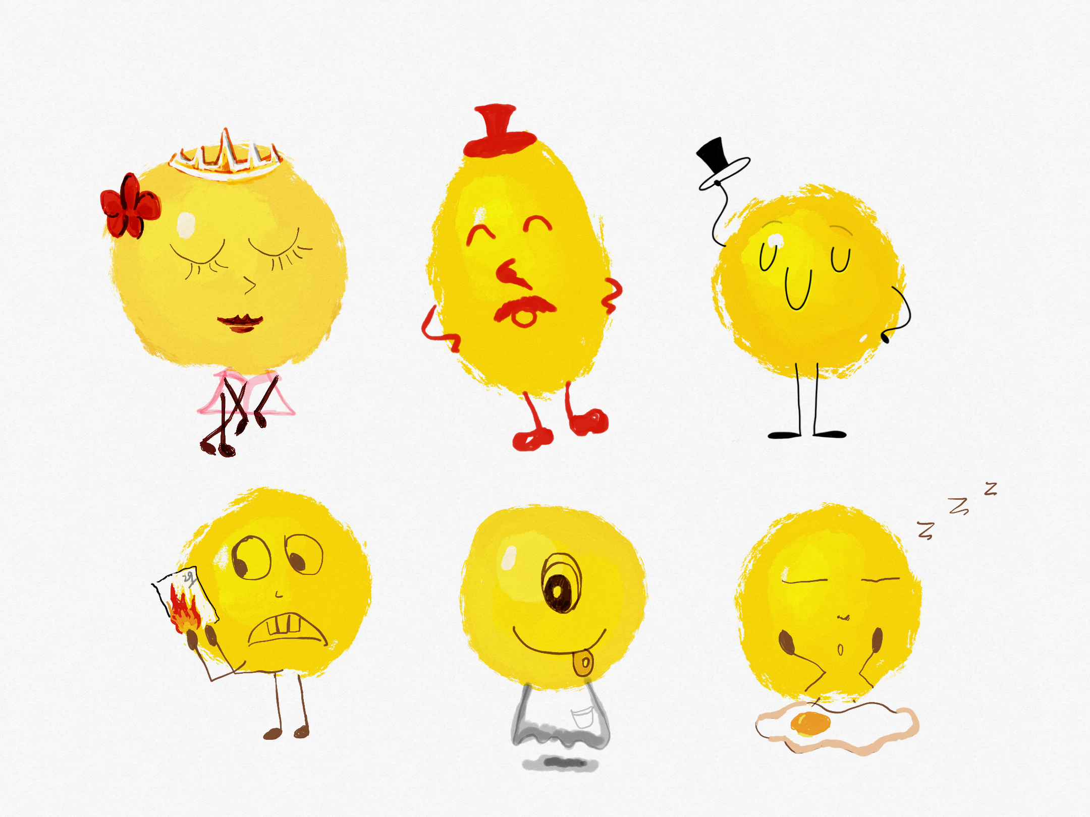 和我一起画出你的蛋黃小人emoji吧!