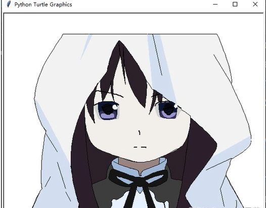 pythonturtle庫畫魔法少女裡的小圓曉美焰