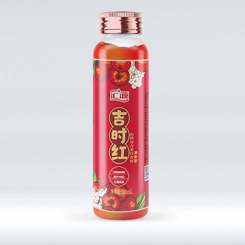 夏天没胃口试试开胃解腻的汇源吉时红山楂复合果汁饮料