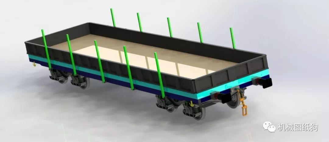 工程机械gelistirilmis平台轨道小车3d数模图纸solidworks设计