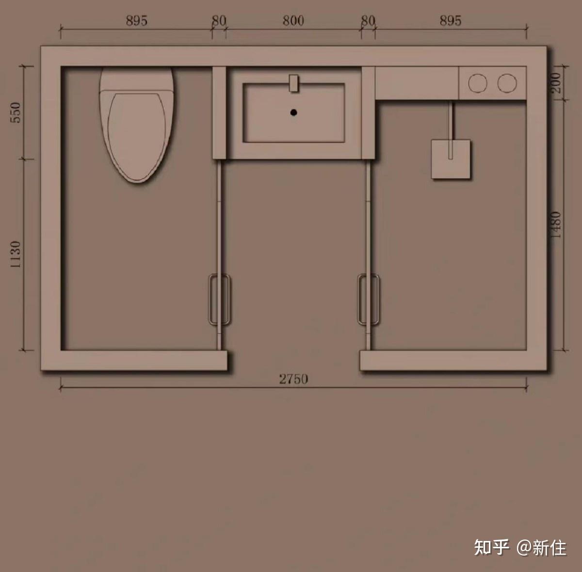 卫生间该怎么布局才好？ - 知乎