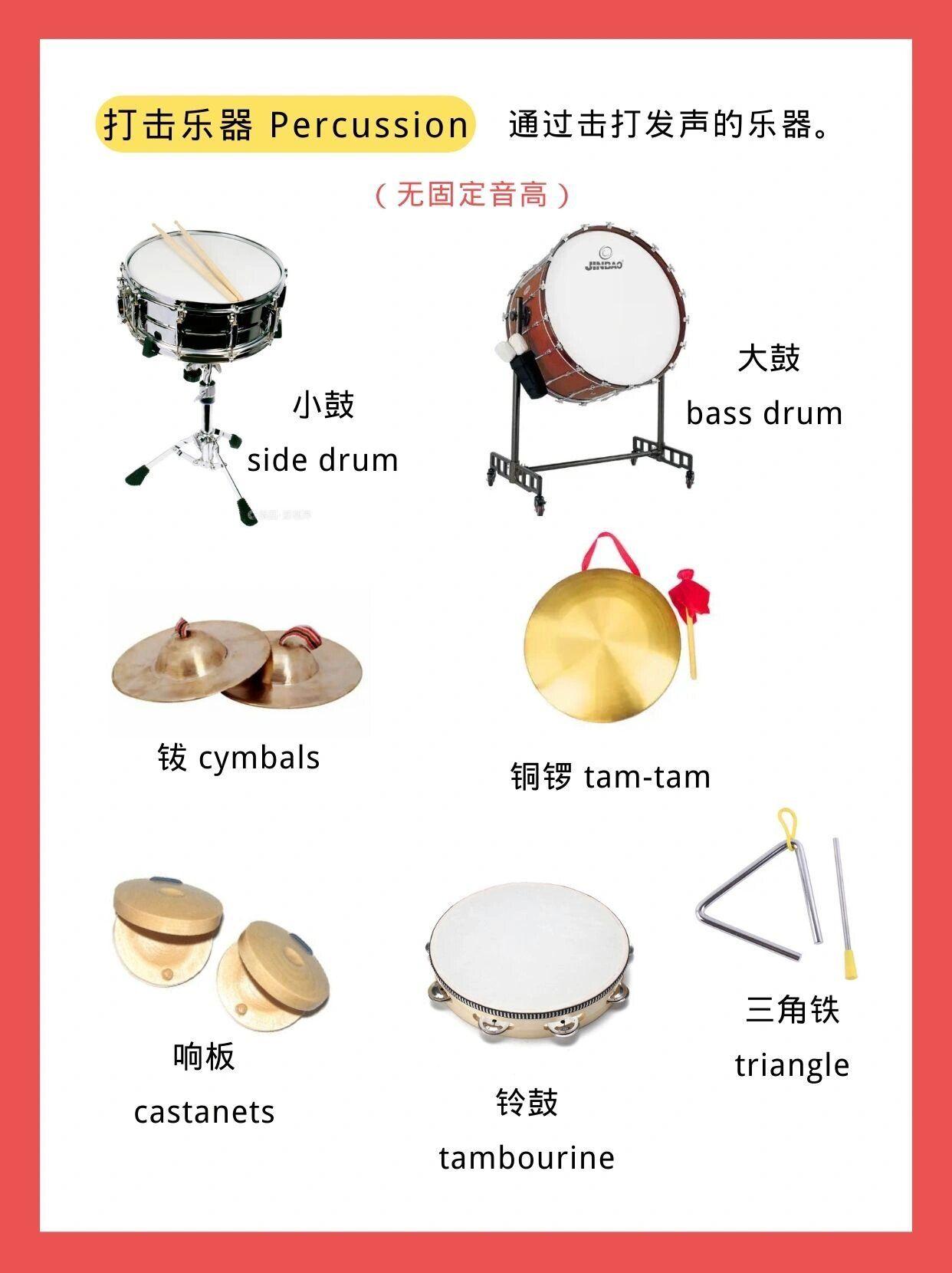 认识管弦乐器的中文和英文名称，全网最全，赶紧收藏起来吧～ - 知乎