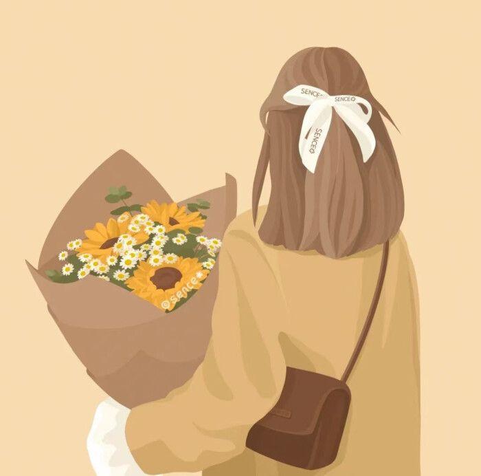 有没有类似这样的拿着花的头像? - 知乎