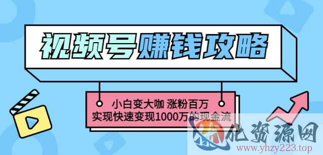 玩转微信视频号赚钱：小白变大咖涨粉百万实现快速变现1000万的现金流插图