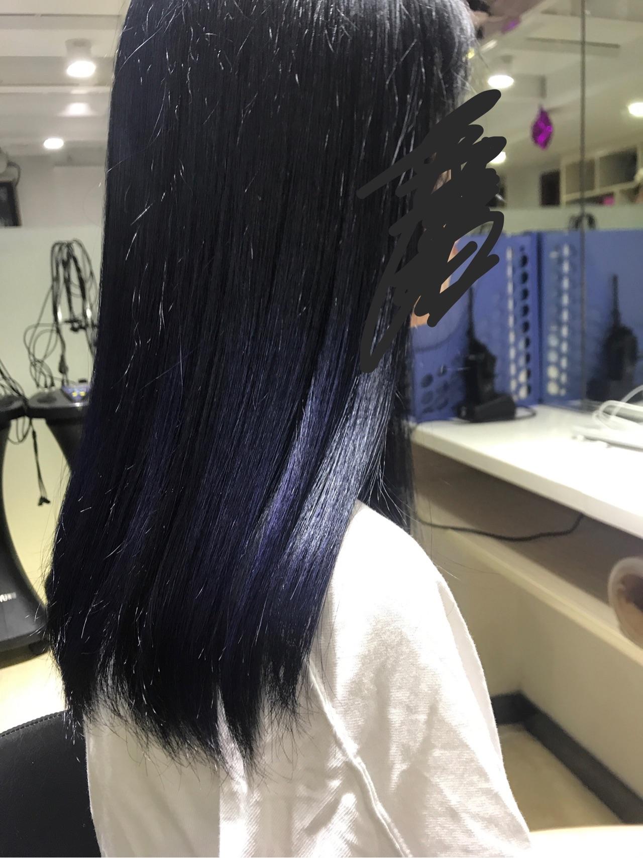 不漂头发染深蓝色褪色后是啥颜色