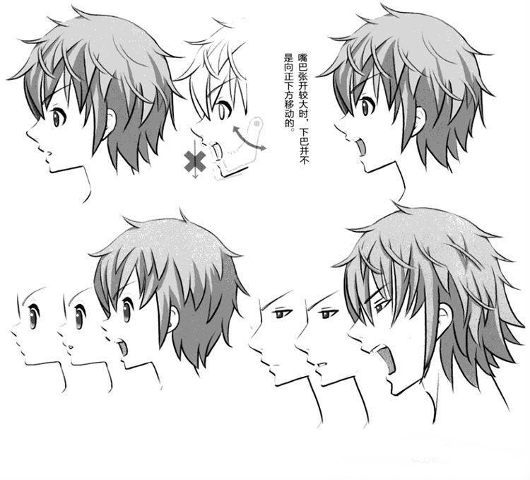 动漫人物的侧面怎么画