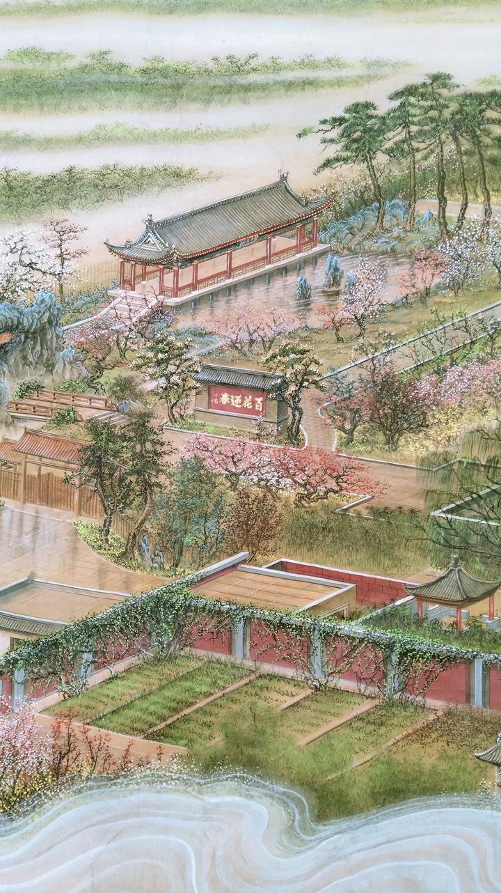 界画寒江---工笔界画《百花园》(高清版) - 知乎