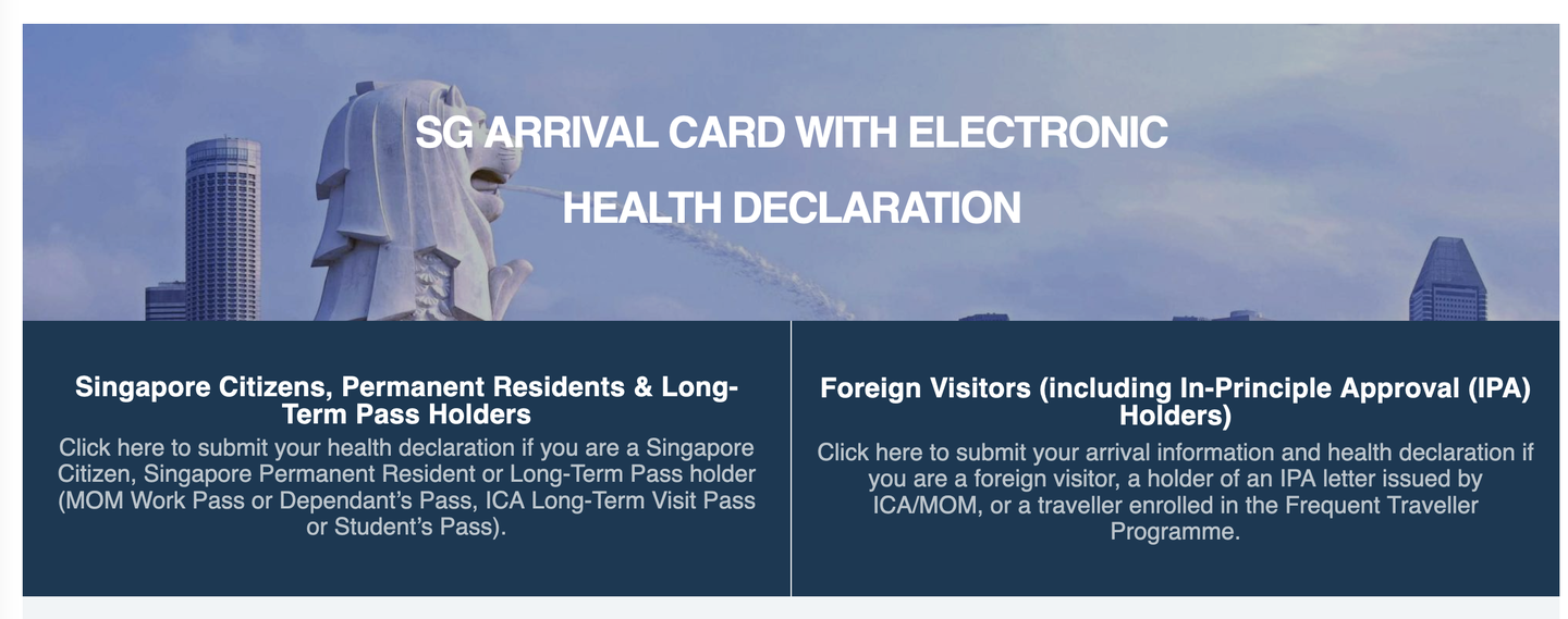 新加坡电子入境卡SG Arrival Card填写指南（最新） - 知乎