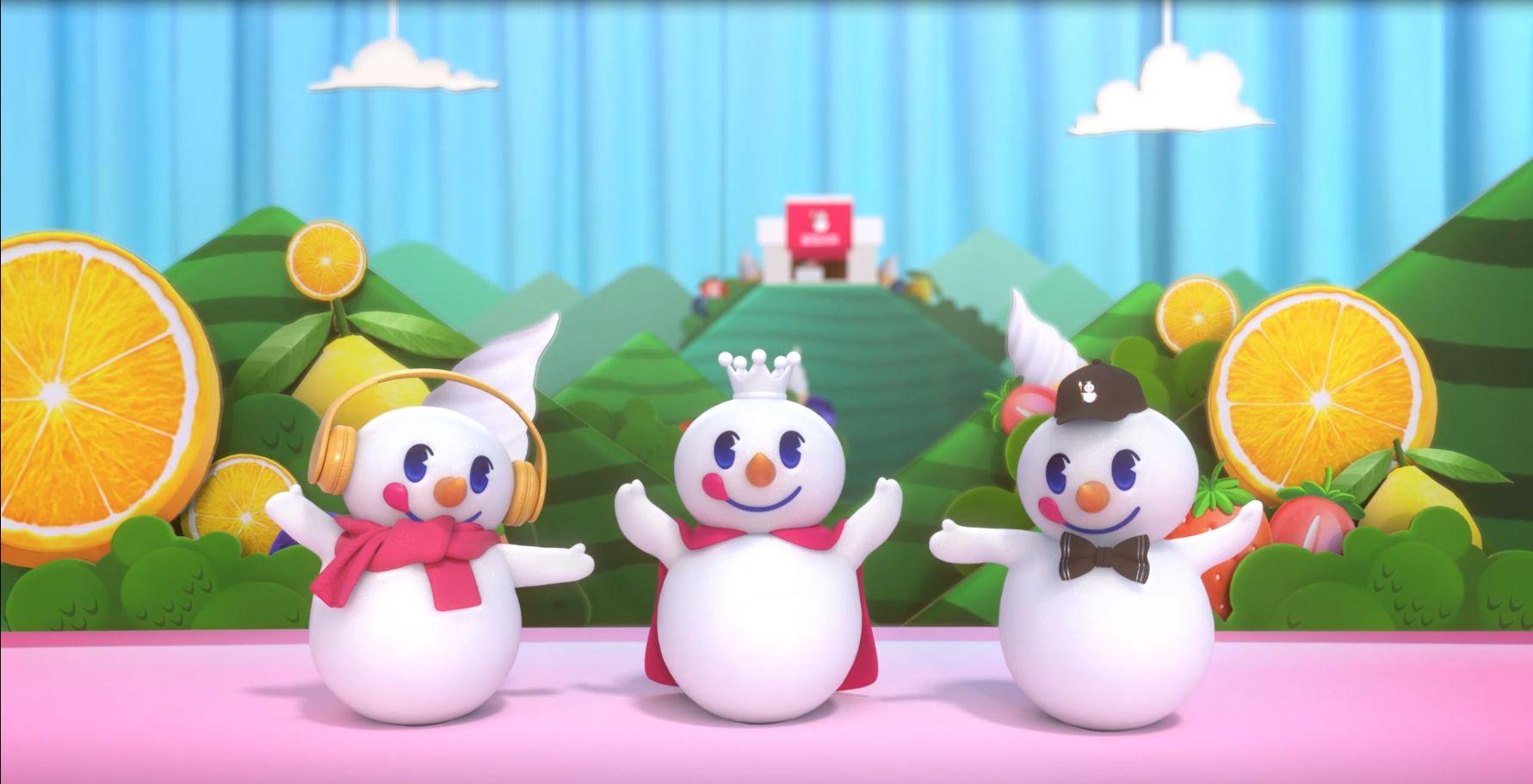 蜜雪冰城动画 mv 中出现的三个雪人是不是有不同的身份?