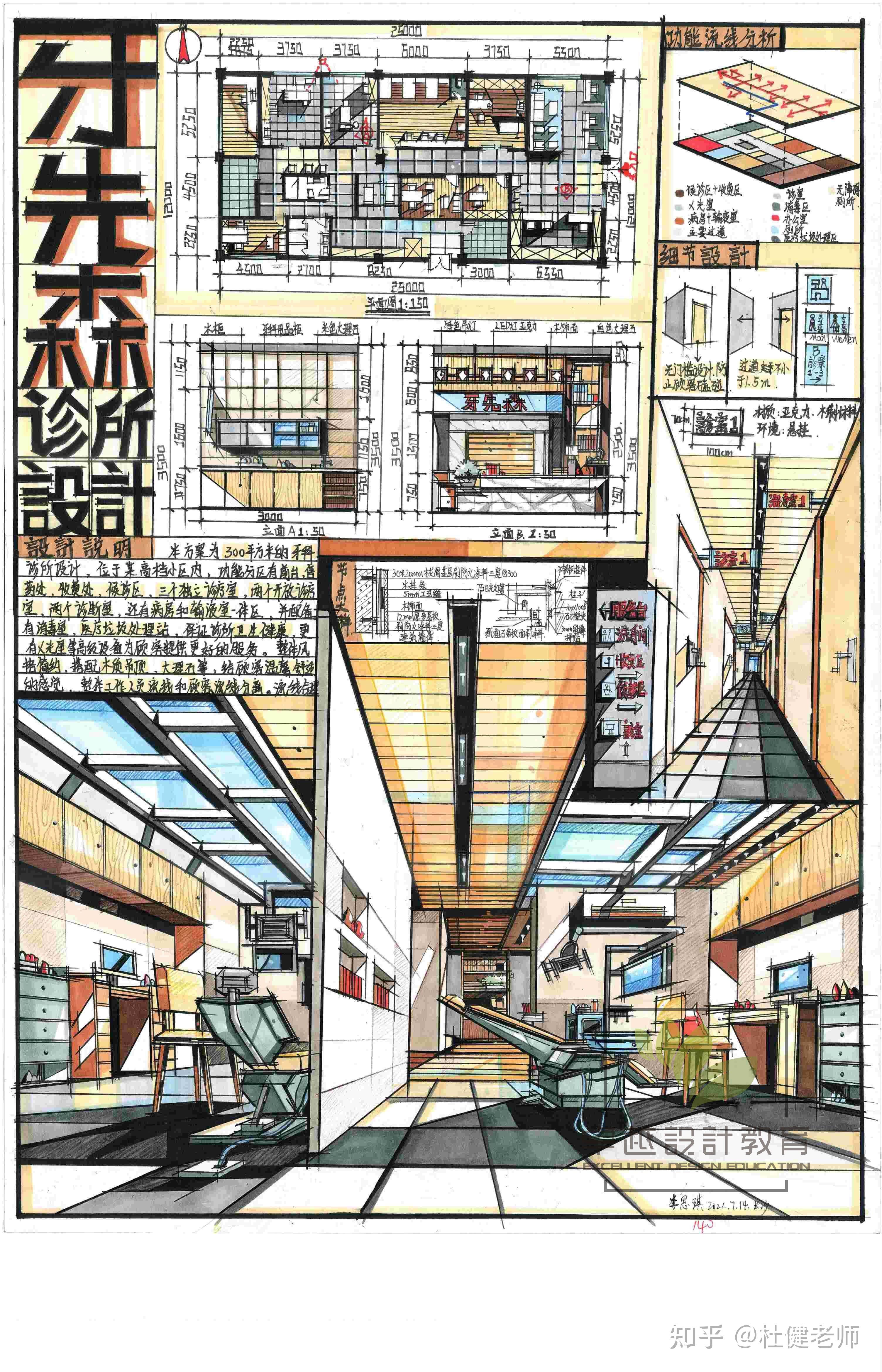 室内考研方案医疗空间设计——这么画!! - 知乎