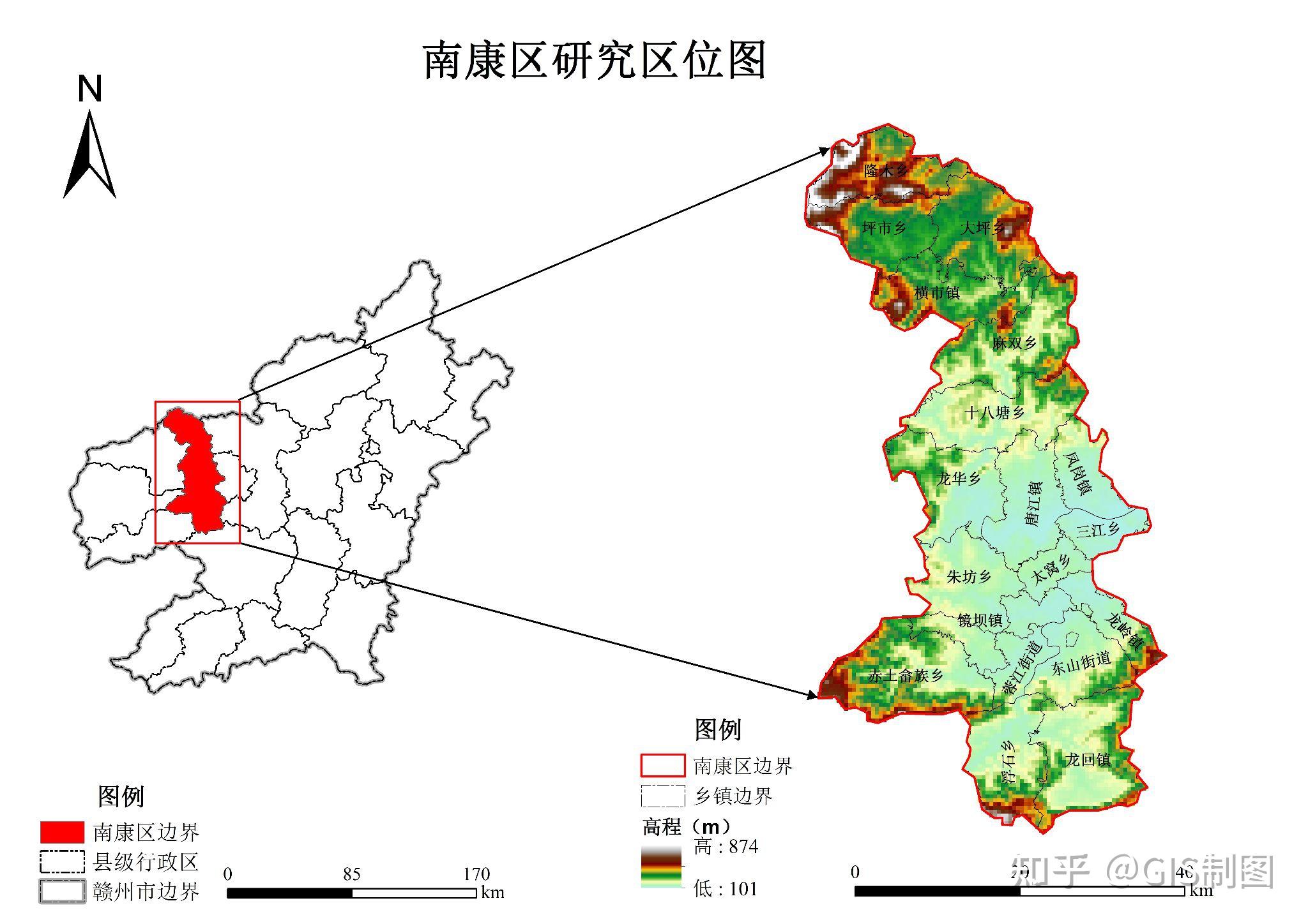 Gis研究区区位图代做 - 知乎