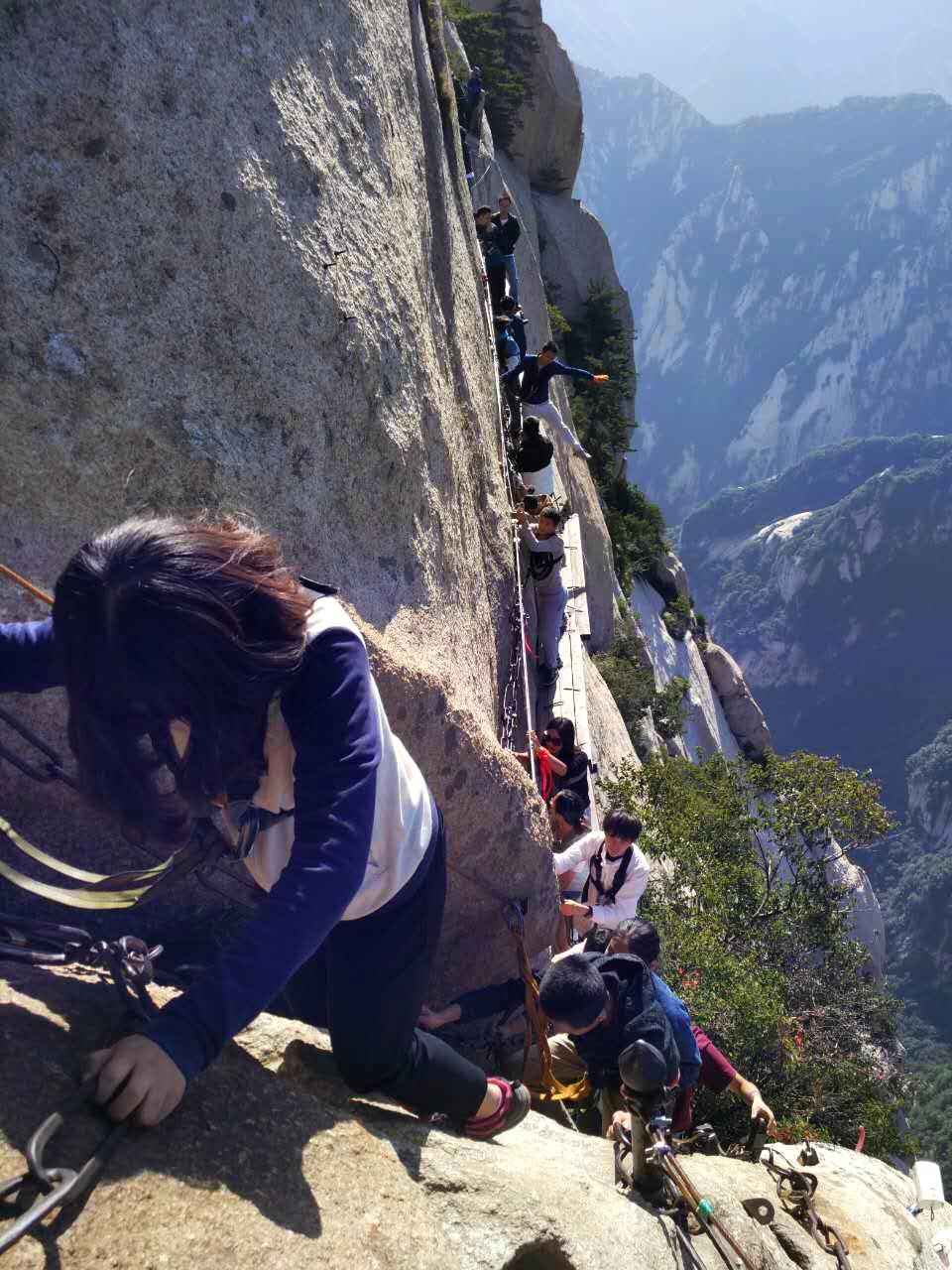 恐高症患者走華山長空棧道一種怎樣的體驗