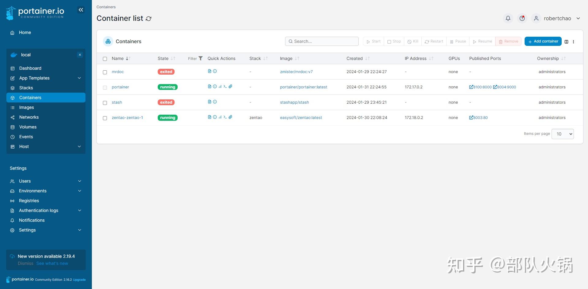 Docker docker ui 