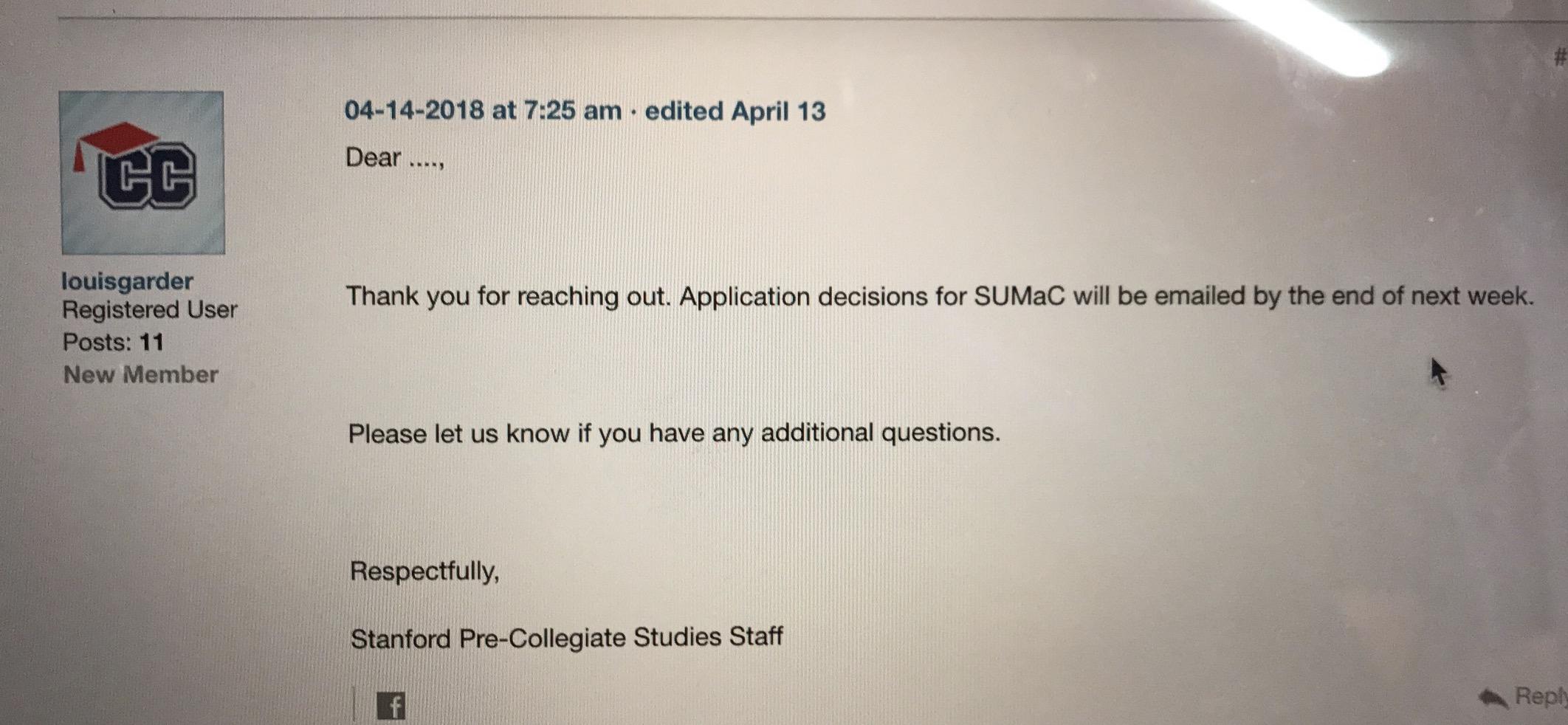 有人2018 sumac/promys/Hcssim录取了吗，来着吱一声呗？ 知乎