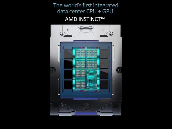 Stylish illustration of AMD Instinct MI450 highlighting its AI solutions capabilities with a modern technological aesthetic.