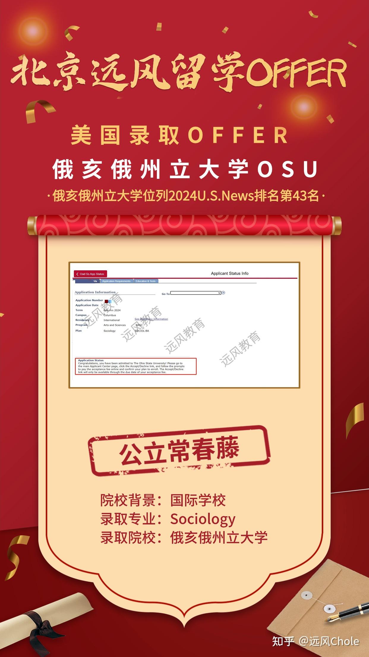 【喜报】美本“公立常春藤”Offer雨来啦！俄亥俄州立、马里兰帕克、明尼苏达双城、宾州州立录取到！ - 知乎