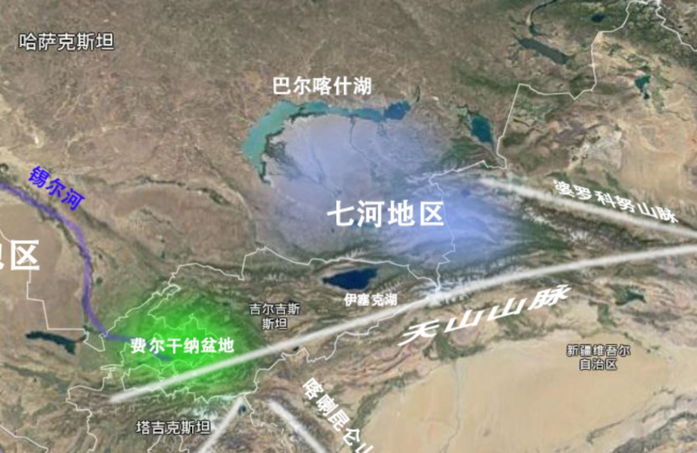 图 3:七河地区示意图