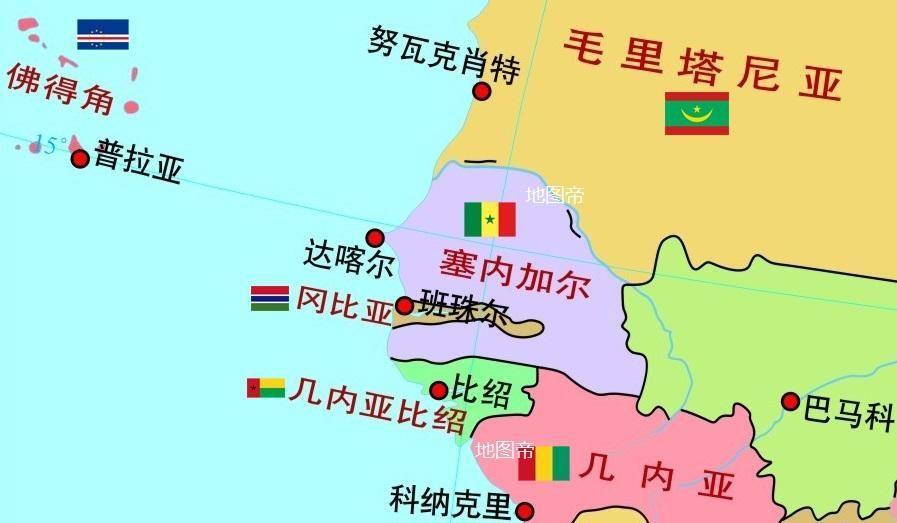 冈比亚地图