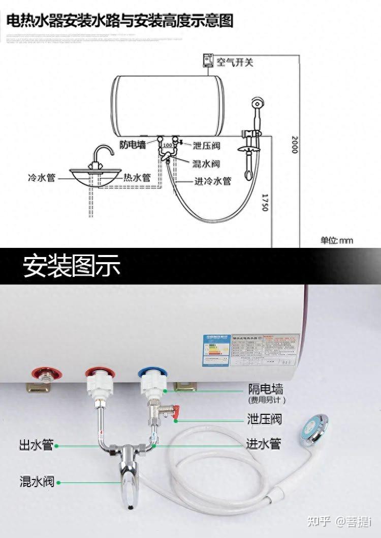 热水器安装说明图图片