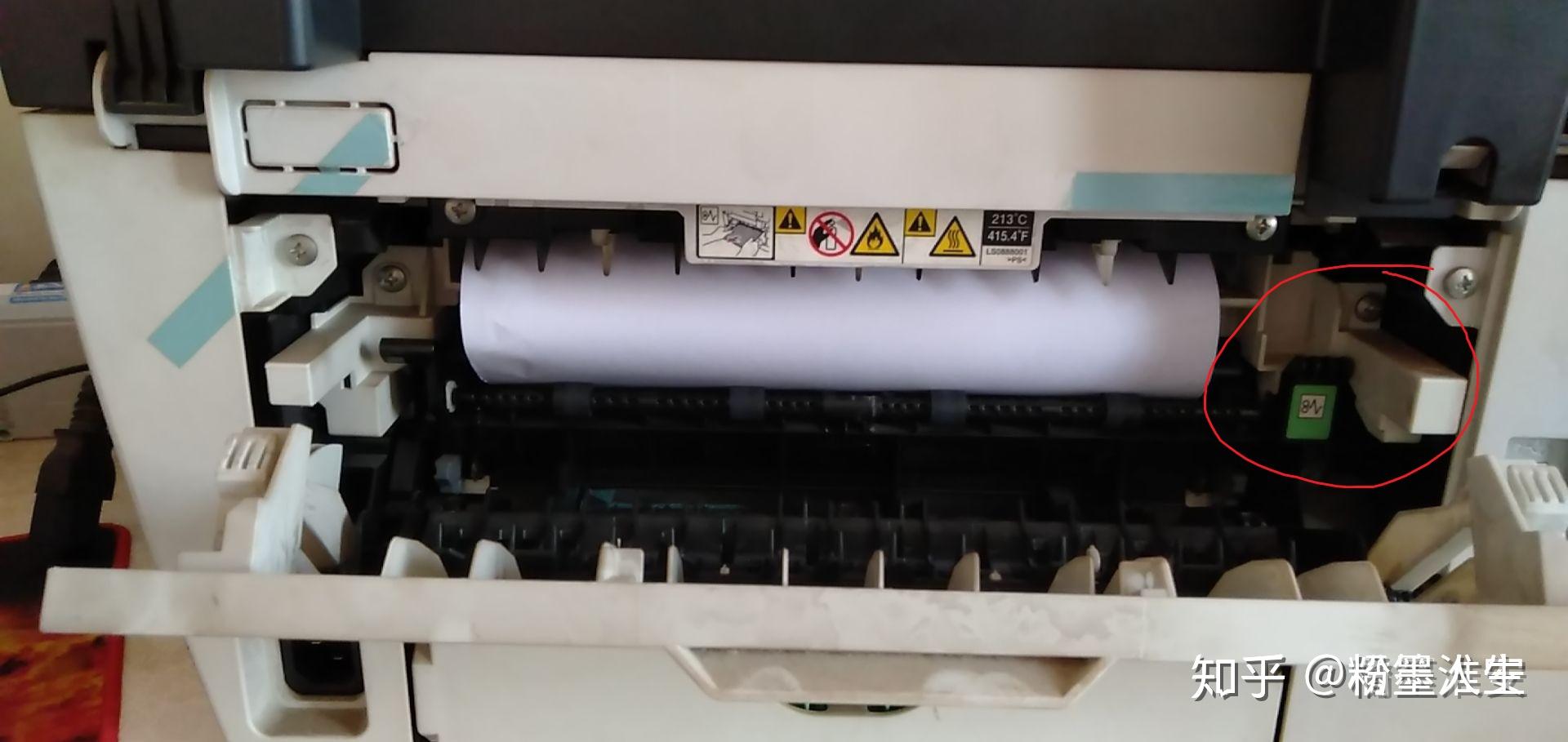 打印机像这样卡纸了怎么办