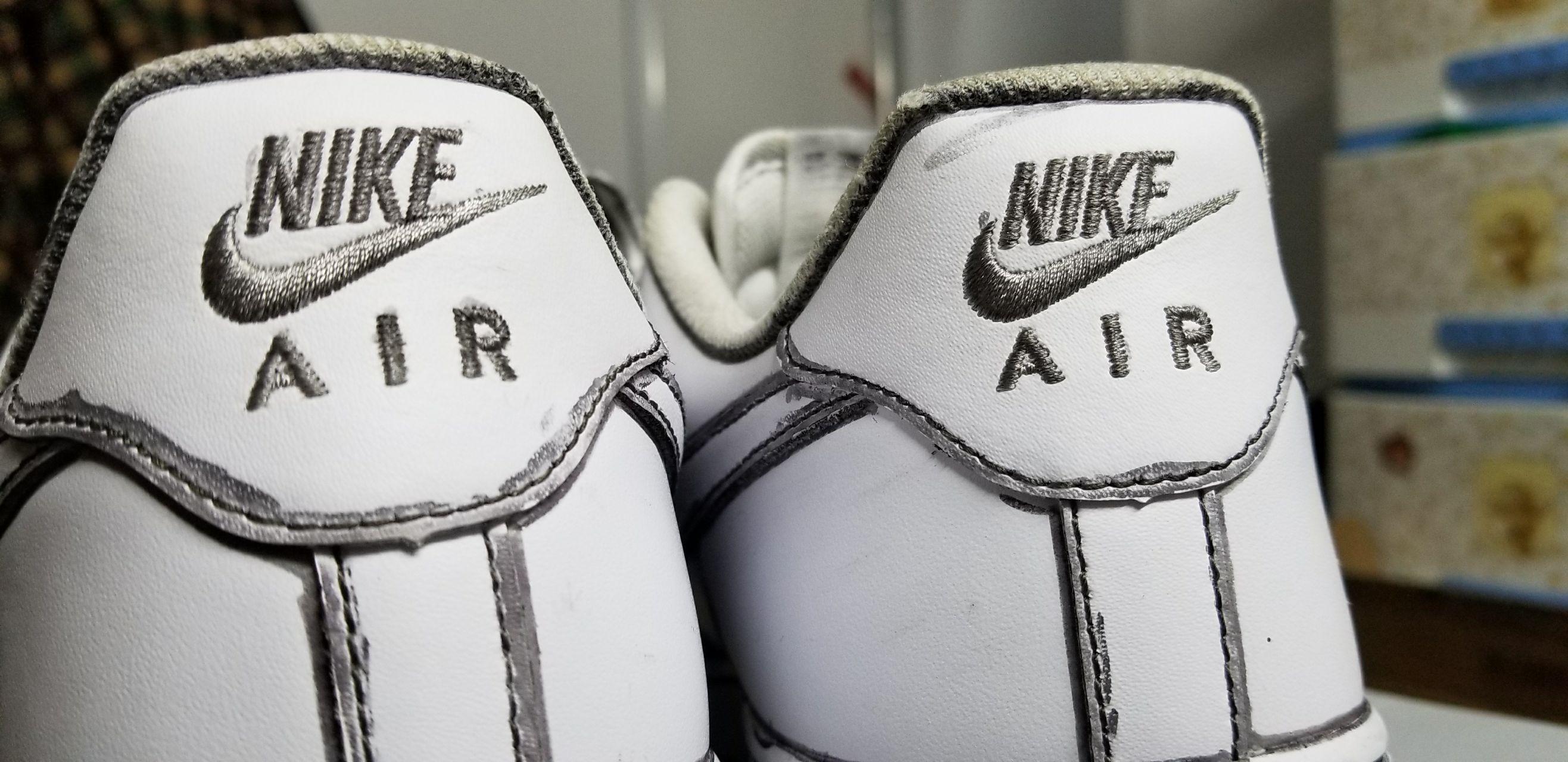 请问自己手绘描边 nike air force 1 板鞋的成功率有多少? - 知乎