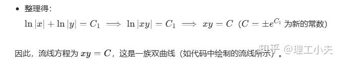 举例求解定常流动的运动方程，流线，迹线，旋度 - 知乎