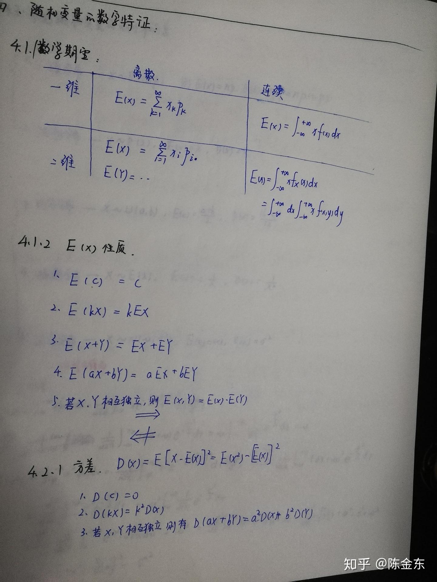 统计学基础--随机变量的期望、方差、协方差- 知乎
