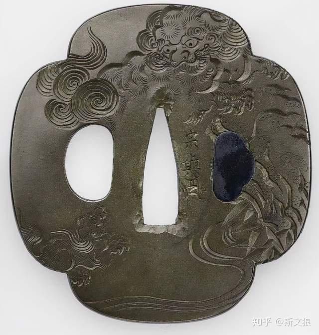 金具　目贯 金工美術　一松斎　在銘　　武士　古美術骨董 日本刀装具的种类和流派- 知乎
