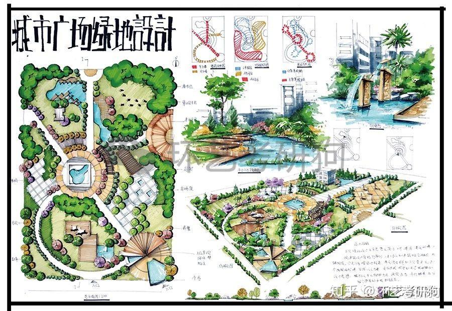 景观快题丨广场景观专题作品集锦/环艺考研狗 - 知乎