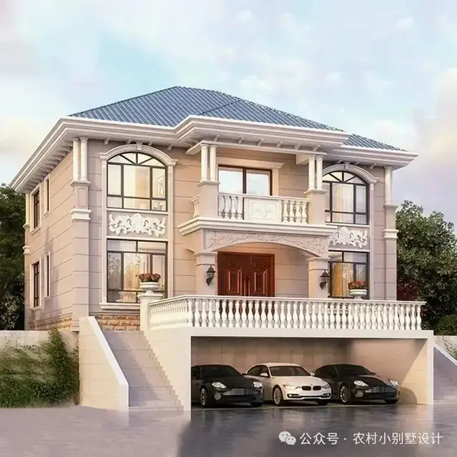 农村惊现神级别墅，30套一层架空带露台新中式自建房， 别墅天花板 - 知乎