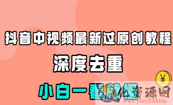 《中视频过原创教程》深度去重，小白一看就懂_wwz