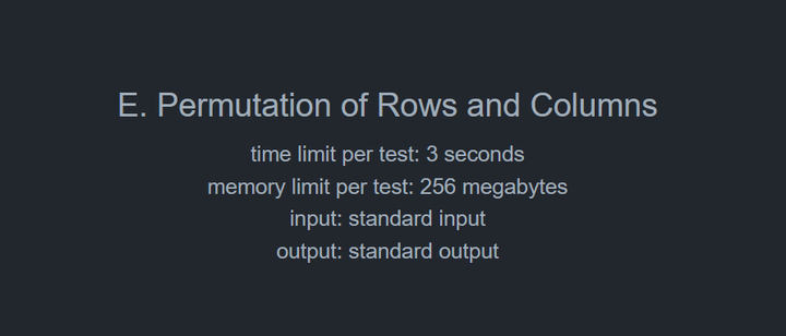 CF1980E——Permutation of Rows and Columns(2024.7.10) - 知乎