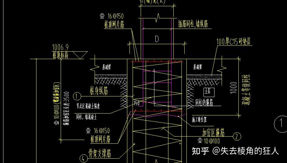 桩承台柱子关系图图片