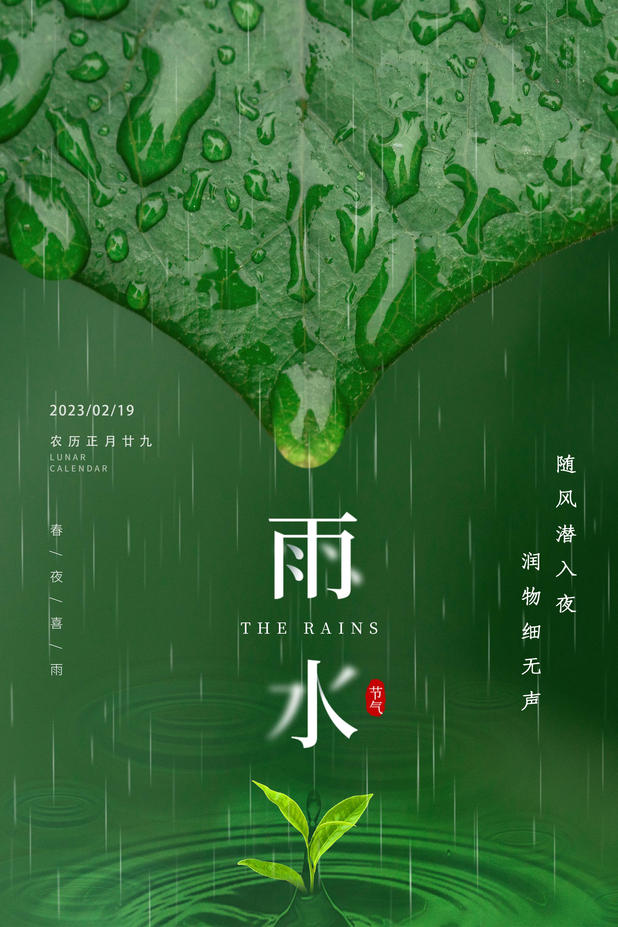 有哪些关于雨水节气好看的图片或海报?