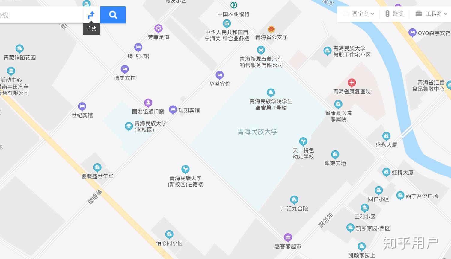 青海民族大学地图图片