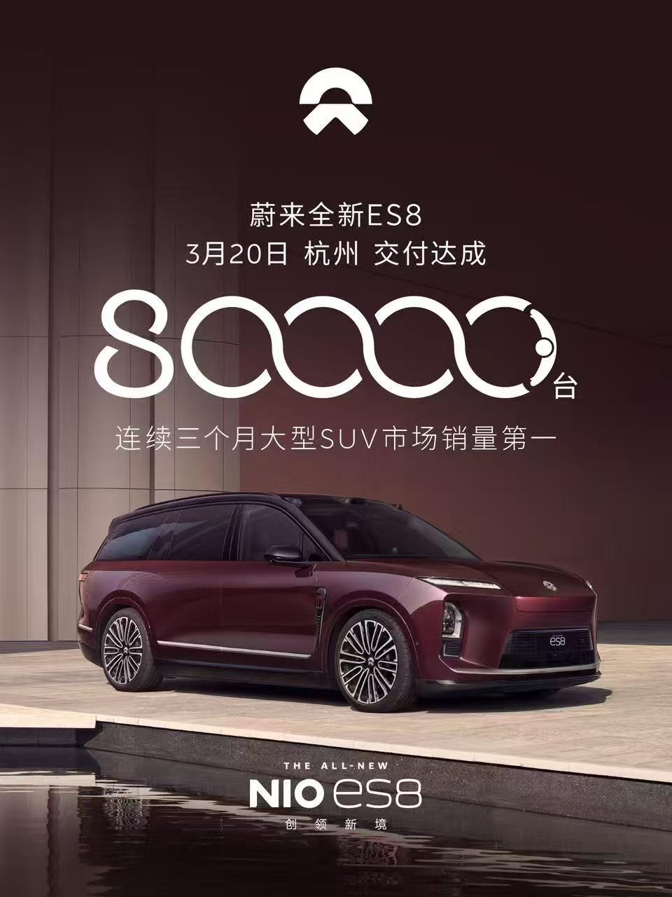 181天交付8万台,全新ES8把大型SUV市场改写了