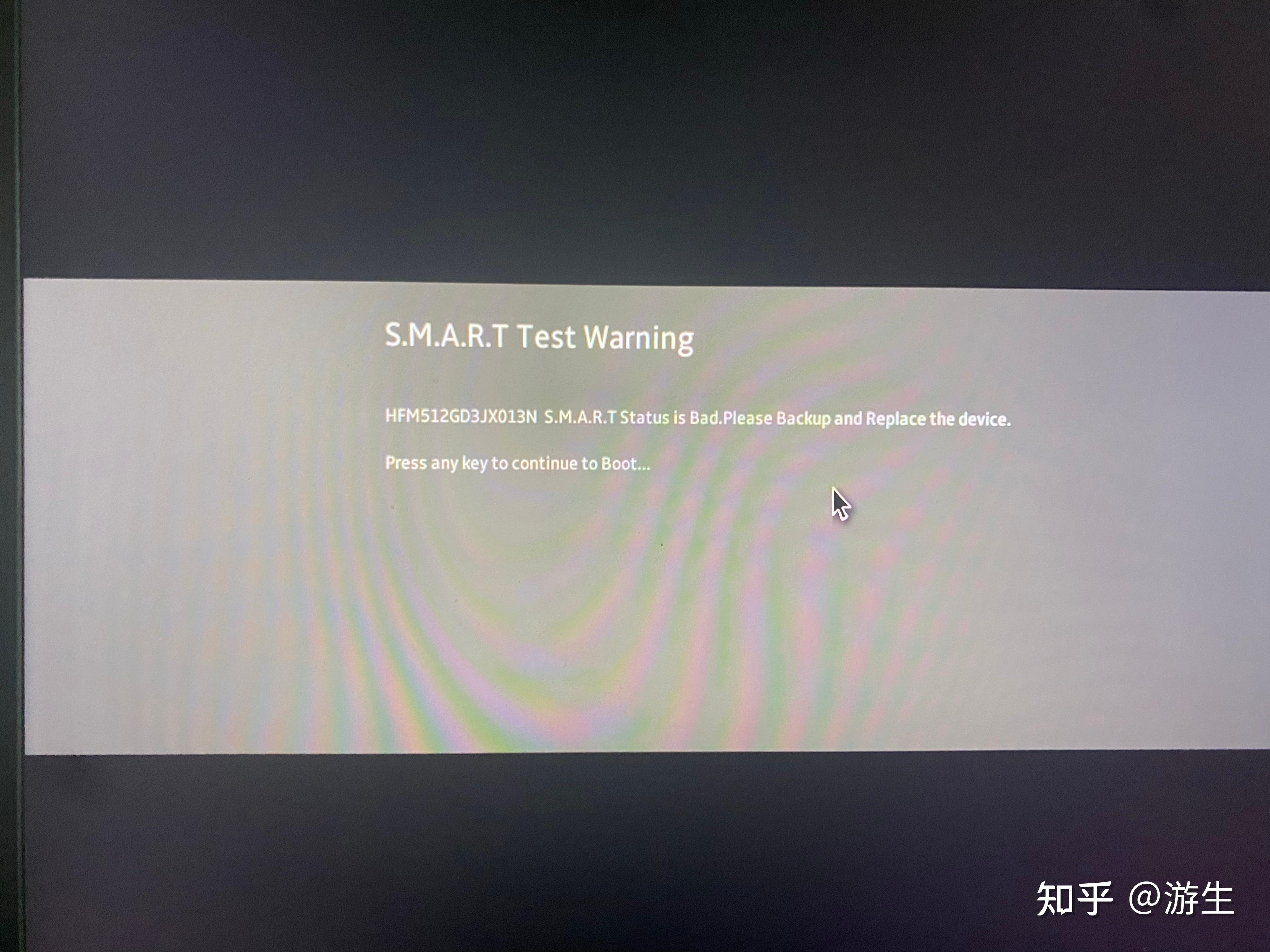 华硕电电脑开机弹出S.M.A.R.T Test Warning 怎么回事? 知乎