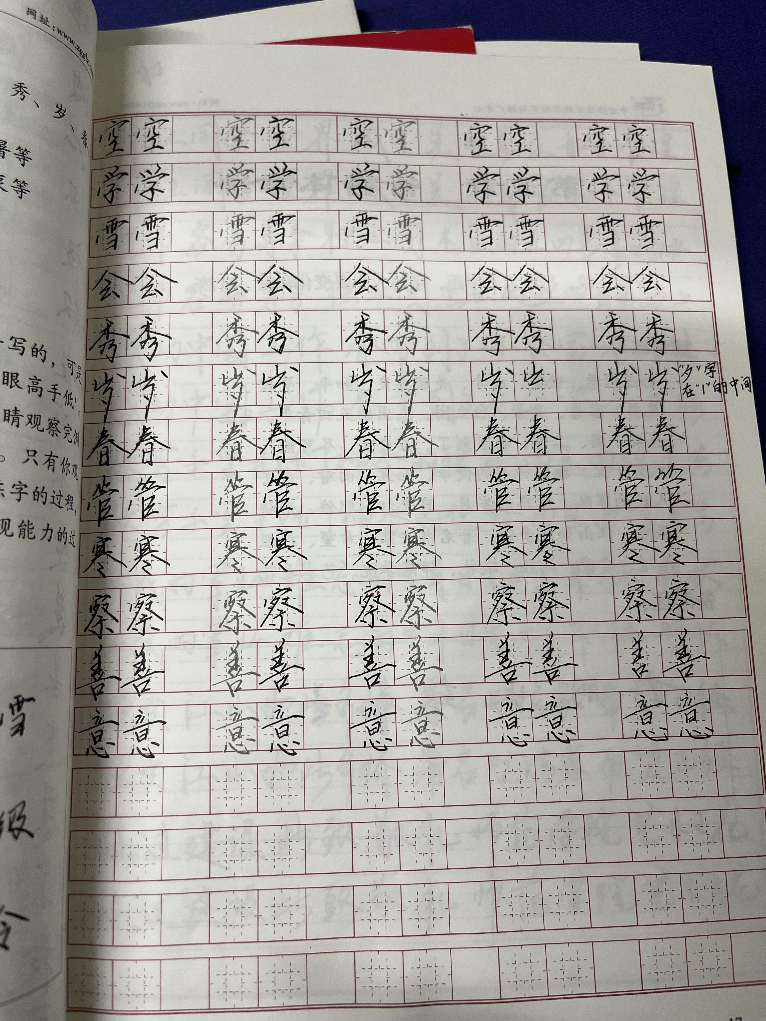 问,王学臣中宫格练字 成人去学习,真的是速成?这么大人了!