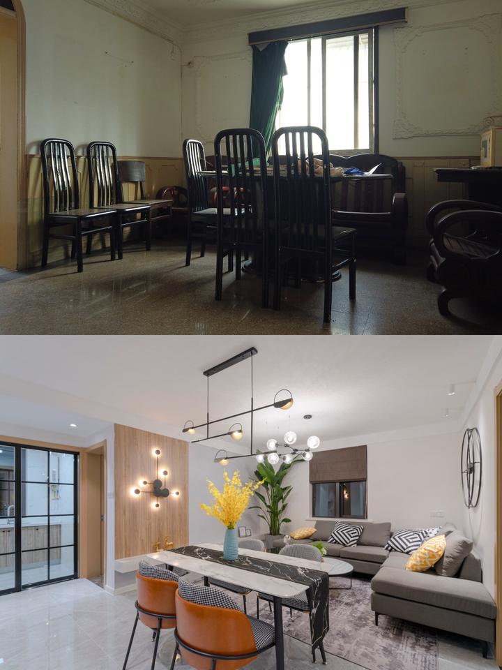 上海旧房翻新改造,10年90平米自住老房翻新